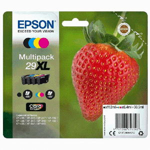 Epson MULTIPACK EPSON C13T29964012 4C (Taglia XL) Fragola x XP-255 XP-245 XP-332 XP-335 XP-432 XP-342 XP-345 XP-442 XP