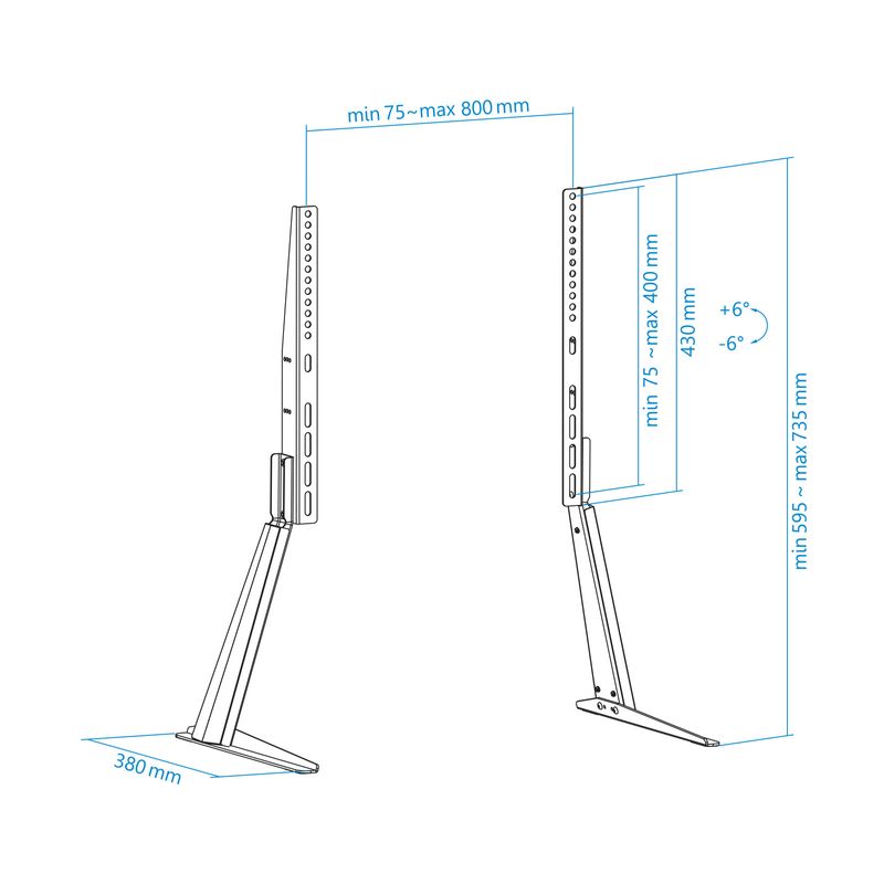 Tooq-DB3270T-B-Supporto-da-tavolo-32-70--Nero