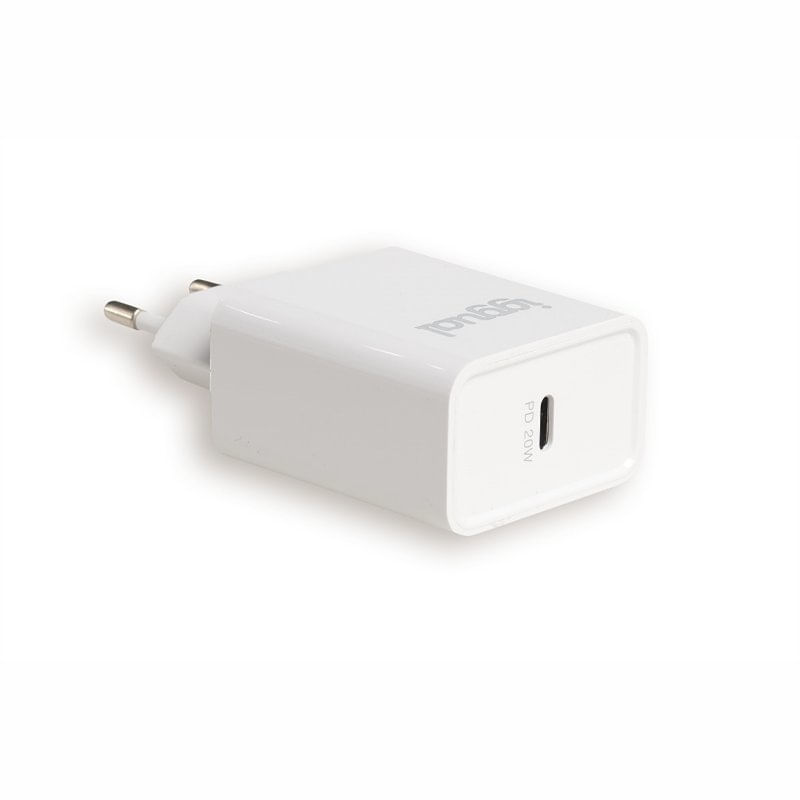 Caricabatterie-rapido-da-muro-iggual-USB-PD-tipo-C-da-20-W