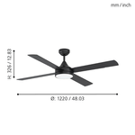 Ventilatore-Trinitad-1-Acciaio-Nero-Opaco-E-Acrilico-Bianco-Led-Cct