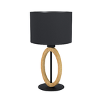 Eglo Lampada Da Scrivania Industrial Basildon 1 Luce Metallo Nero E Marrone Diffusore