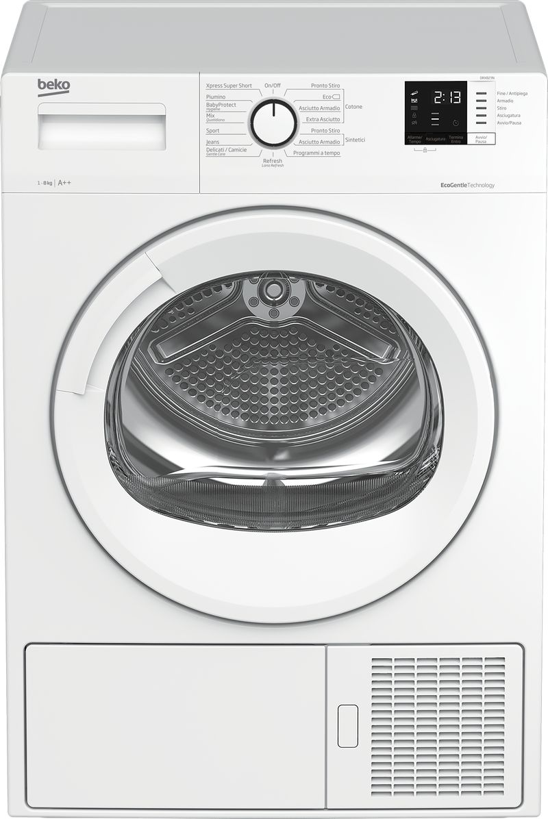 Beko-DRX823N-asciugatrice-Libera-installazione-Caricamento-frontale-8-kg-A---Bianco