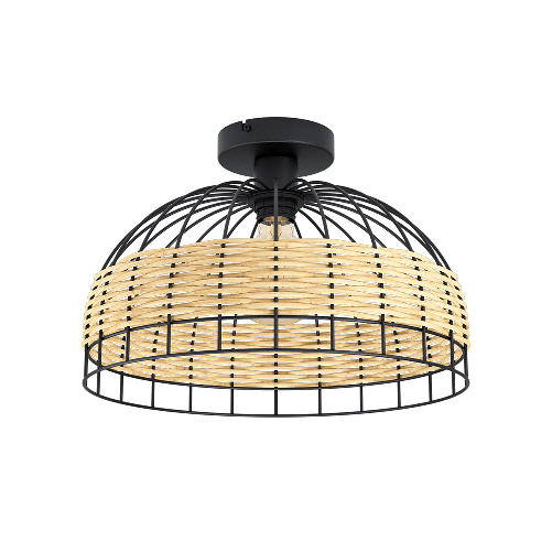 Plafoniera-Industrial-Anwick-1-Luce-Metallo-Nero