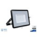 V-TAC Faro Led Flood Slim Alta Luminosita 120lm/W 50W 6000lm Freddo 6400K Carcassa Nera IP65 Chip Samsung SKU-21761