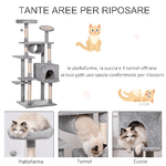 PawHut-Albero-Tiragraffi-con-Graffiatoio-e-Trespoli-per-Gattini-e-Gatti-Adulti-di-Max.-4.5kg-Grigio