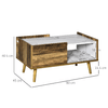 HOMCOM-Tavolino-da-Caffe-Rettangolare-con-Cassetto-e-Ripiano-80x45x40.5cm-Marrone-e-Bianco