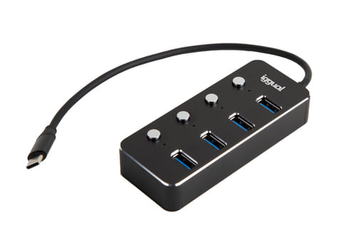 iggual-Type-C-Hub-x-4-porte-USB-3.1-4-PULSANTI