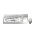 CHERRY DW 8000 tastiera Mouse incluso Universale RF Wireless QWERTY Spagnolo Argento, Bianco