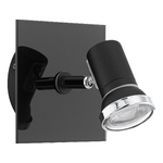 Eglo Spot Moderno Tamara 1 In Acciaio Nero 1 Luce Gu10 3W Ip44