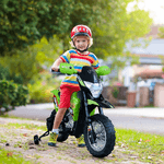 HOMCOM-Moto-da-Cross-Elettrica-con-2-Rotelline-Ausiliarie-per-Bambini-3-6-anni-Moto-Giocattolo-109×52.2×70.5cm-Verde