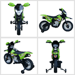 HOMCOM-Moto-da-Cross-Elettrica-con-2-Rotelline-Ausiliarie-per-Bambini-3-6-anni-Moto-Giocattolo-109×52.2×70.5cm-Verde