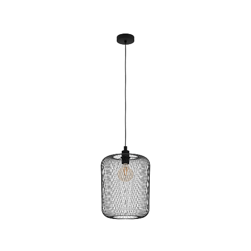 Lampadario-Industrial-Wrington-1-Luce-Acciaio-Nero