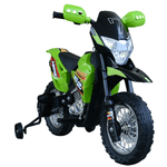 HOMCOM-Moto-da-Cross-Elettrica-con-2-Rotelline-Ausiliarie-per-Bambini-3-6-anni-Moto-Giocattolo-109×52.2×70.5cm-Verde