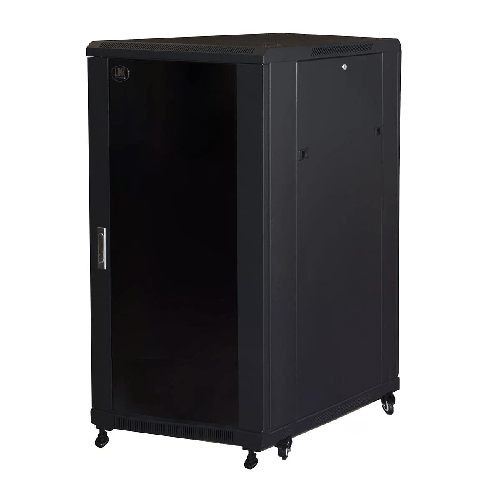 Armadio-Rack-Per-Reti-19-22U--A-1166--L-600--P-800-Colore-Nero-Porta-Vetro