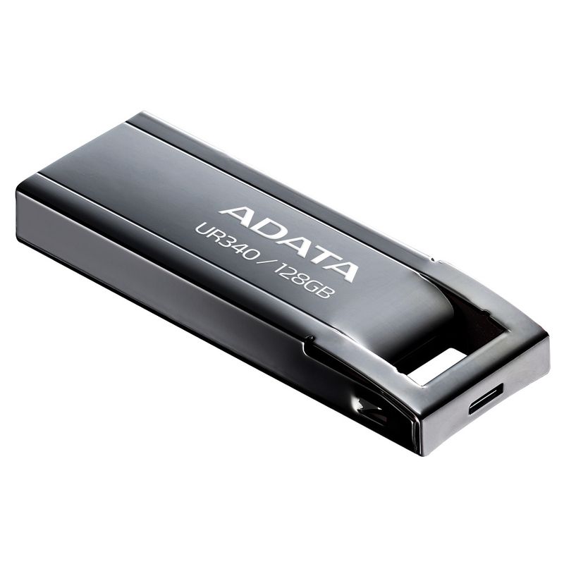 Penna-USB-ADATA-UR340-128GB-USB-3.2-Metallo-Nero