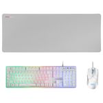 Mars Gaming MCPXWPT tastiera Mouse incluso USB Portoghese Bianco