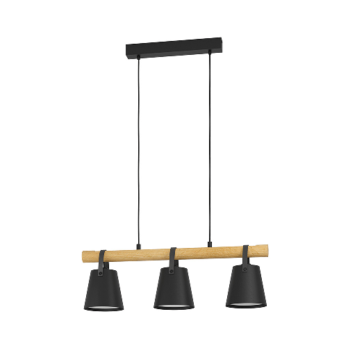 Lampadario-Industrial-Boyle-3-Luci-Metallo-Nero-E-Marrone