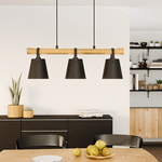 Lampadario-Industrial-Boyle-3-Luci-Metallo-Nero-E-Marrone