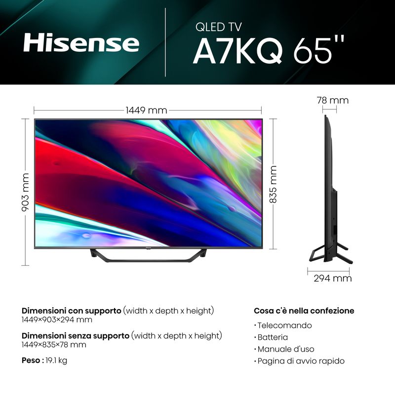 Hisense-65A7KQ-TV-65--QLED-4K-STV-4xHDMi-2xUSB-Wi