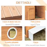 Outsunny-Casetta-per-Bambini-in-Legno-da-Esterno-con-Porta-Finestre-Panca-Portavasi-122x108x135.5cm-Gialla