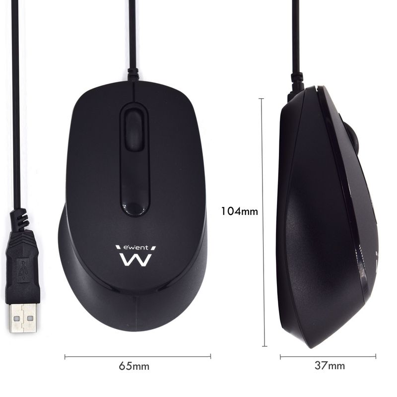 EWENT-MOUSE-OTTICO-USB-CON-CLICK-SILENZIOSO-EW3159