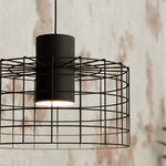 Lampadario-Industrial-Milligan-Medio-1-Luce-Acciaio-Nero-E-Bianco