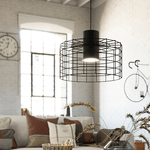 Lampadario-Industrial-Milligan-Medio-1-Luce-Acciaio-Nero-E-Bianco