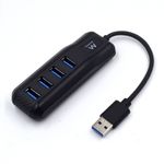 Ewent EW1138 hub di interfaccia USB 3.2 Gen 1 (3.1 Gen 1) Type-A 5000 Mbit/s Nero