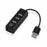 EWENT-MINI-HUB-USB-4P-USB-2.0-NERO-EW1123