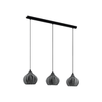 Eglo Lampadario Contemporaneo Tamallat 3 Luci Acciaio Nero