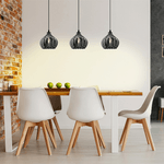 Lampadario-Contemporaneo-Tamallat-3-Luci-Acciaio-Nero