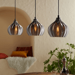 Lampadario-Contemporaneo-Tamallat-3-Luci-Acciaio-Nero