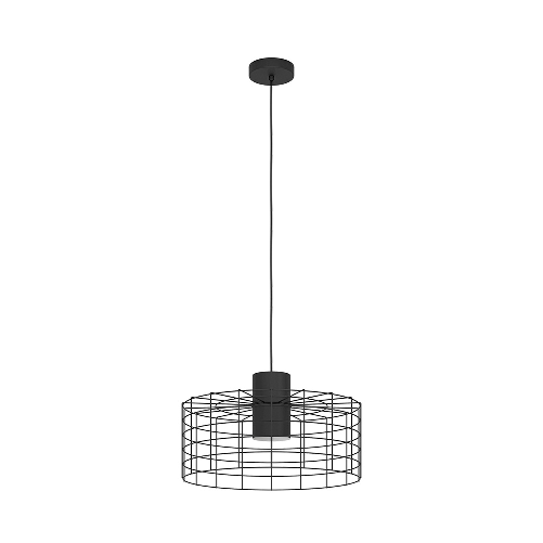 Lampadario-Industrial-Milligan-Grande-1-Luce-Acciaio-Nero-E-Bianco