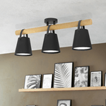 Plafoniera-Industrial-Boyle-3-Luci-Metallo-Nero-E-Marrone