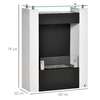 HOMCOM-Camino-Bioetanolo-con-Serbatoio-da-1.5L-Biocamino-Copertura-20m²---Bianco-Nero