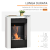 HOMCOM-Camino-Bioetanolo-con-Serbatoio-da-1.5L-Biocamino-Copertura-20m²---Bianco-Nero