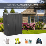 Outsunny-Casetta-da-Giardino-Porta-Utensili-in-Lamiera-Acciaio-con-Serratura-161.5x94.5x196cm-Nero