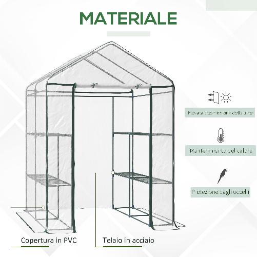 Outsunny-Serra-da-Giardino-Esterno-in-PVC-Trasparente-Serra-da-Balcone-con-Scaffali-per-Piante-Orto-1.43-x-1.43-x-1.95m