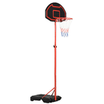 HOMCOM-Canestro-Portatile-Canestro-Basket-da-Esterno-con-Altezza-Regolabile-193.5-248.5cm-e-Base-da-Riempire-con-Acqua-o-Sabbia-in-Acciaio-e-Nylon-74x127x193.5-248.5cm