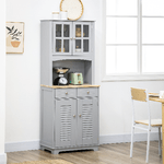 HOMCOM-Credenza-Alta-per-Cucina-in-Legno-in-Stile-Classico-Grigio-68x39.5x170cm