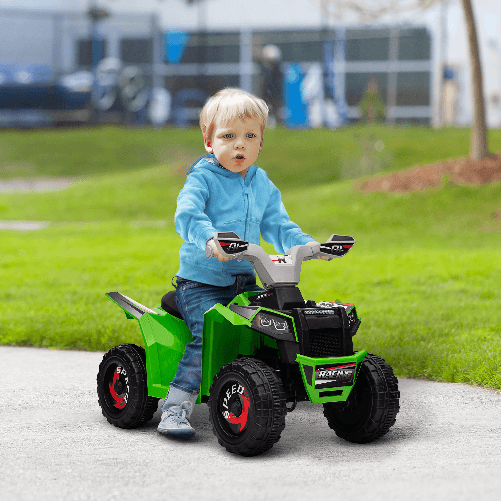 HOMCOM-Quad-per-Bambini-18-36-Mesi-in-PP-e-Metallo-Velocita-max-2.5-km-h-70x41.5x48.5-cm-Verde-Grigio-e-Nero