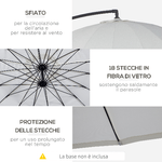 Outsunny-Ombrellone-Decentrato-da-Giardino-3x2.6-m-a-Braccio-con-Base-a-Croce-Bianco-Crema