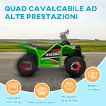 HOMCOM-Quad-per-Bambini-18-36-Mesi-in-PP-e-Metallo-Velocita-max-2.5-km-h-70x41.5x48.5-cm-Verde-Grigio-e-Nero