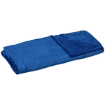 HOMCOM Coperta in Flanella 330 GSM Reversibile per uso Interno ed Esterno, 203x152x0.5 cm, Blu Scuro