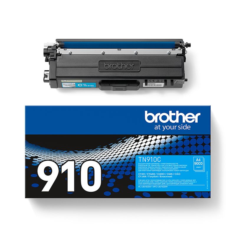 ORIGINALE-Brother-toner-ciano-TN-910C-910-9000-pagine