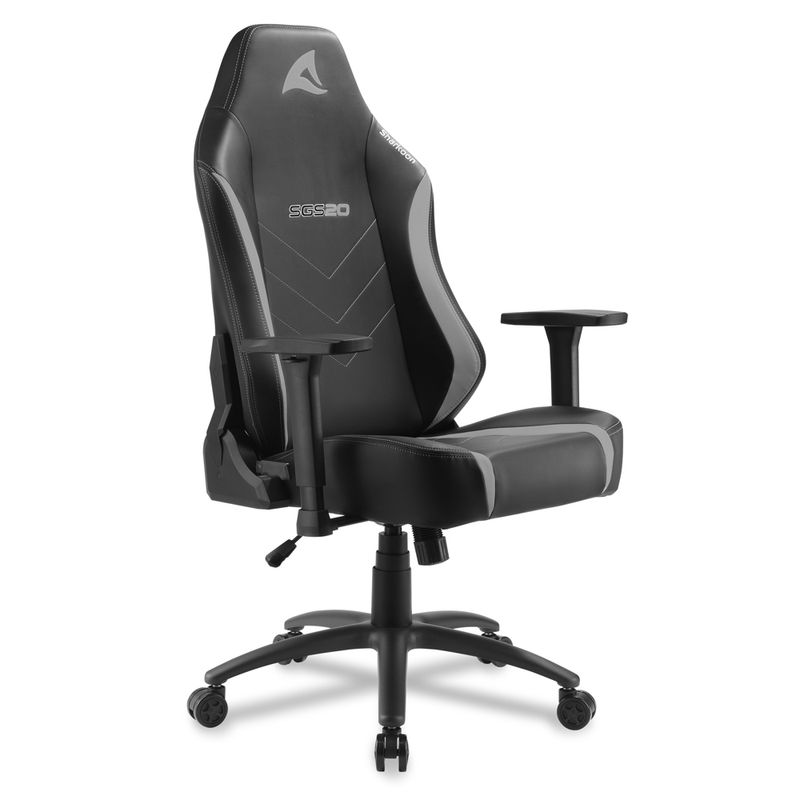 Sharkoon-Sedia-Gaming-Skiller-Sgs20-In-Pelle-Sintetica-Seduta-E-Schienale-Imbottito-Nero-E-Grigio