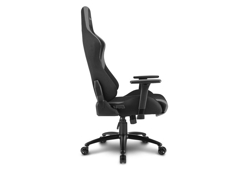 Sharkoon-Skiller-Sgs2-Sedia-Gaming-In-Tessuto-Braccioli-E-Schienale-Regolabili-Telaio-Acciaio-Doppio-Cuscino-Supporto-Cervicale-E-Lombare-Black-Grey