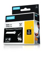 DYMO-Poliestere-Permanente-IND--Dymo-1805442-6mm-Black-on-White-Tape-