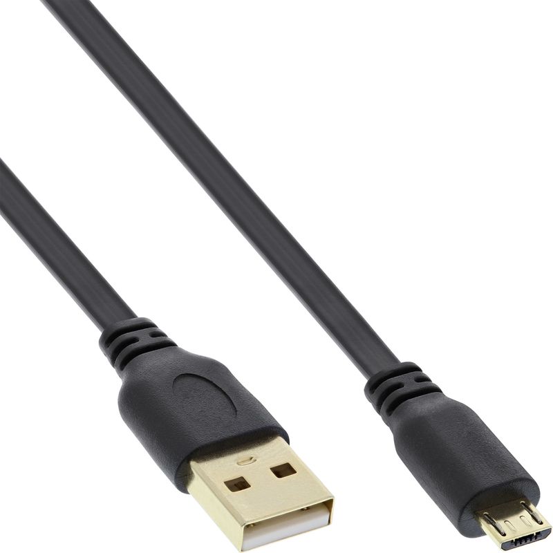 Cavo-piatto-Micro-USB-2.0---da-spina-USB-A-a-spina-Micro-B---2-m