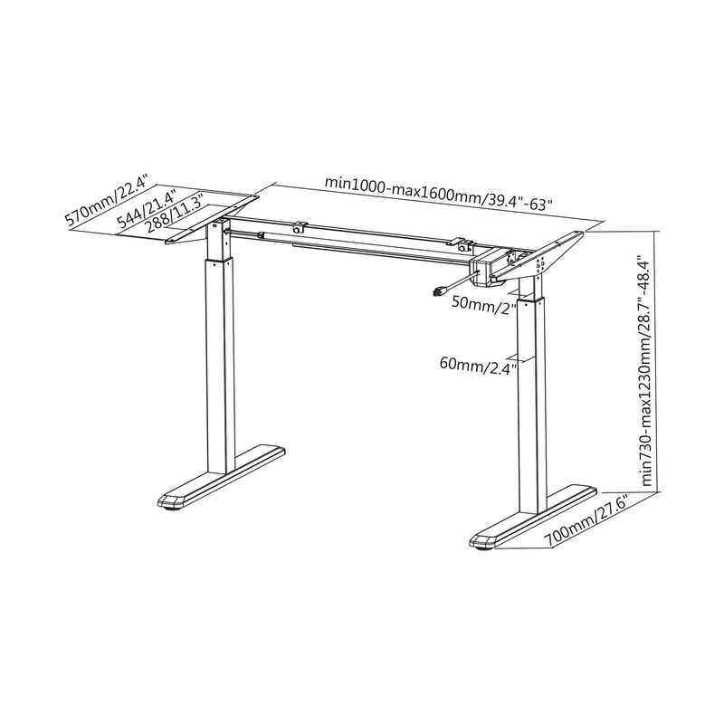 AISENS-DF01B-079-struttura-verticale-per-scrivania-Elettrico-2-gamba-gambe-Nero